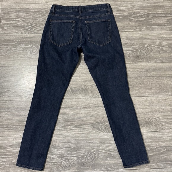 Loft Women Curvy Skinny Slim Pockets Blue Denim Jeans Pants Size 26 2 Cotton - Picture 4 of 12